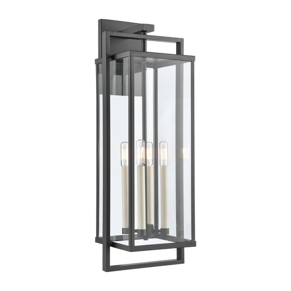 Elk Showroom Gladwyn 30'' High 4Light Outdoor Sconce, Matte Black 90003/4